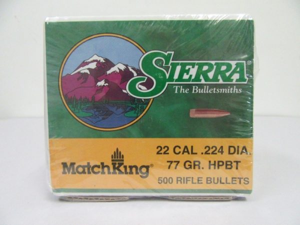 Sierra - 22(.224) 77gr HPBT BULLET MATCHKING 500/box