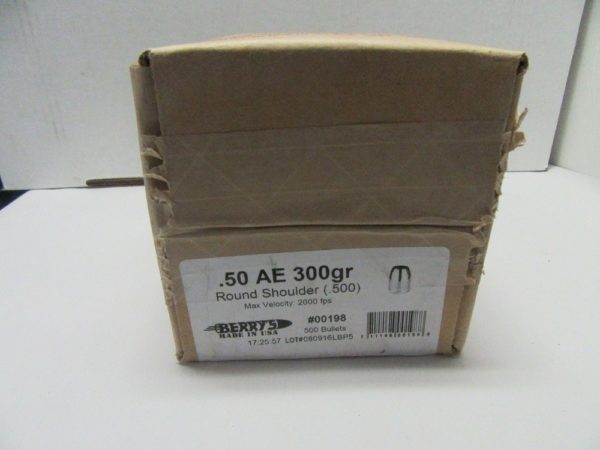 Berry - 50cal S&W (.500) 300gr RSFP BULLET 500/box