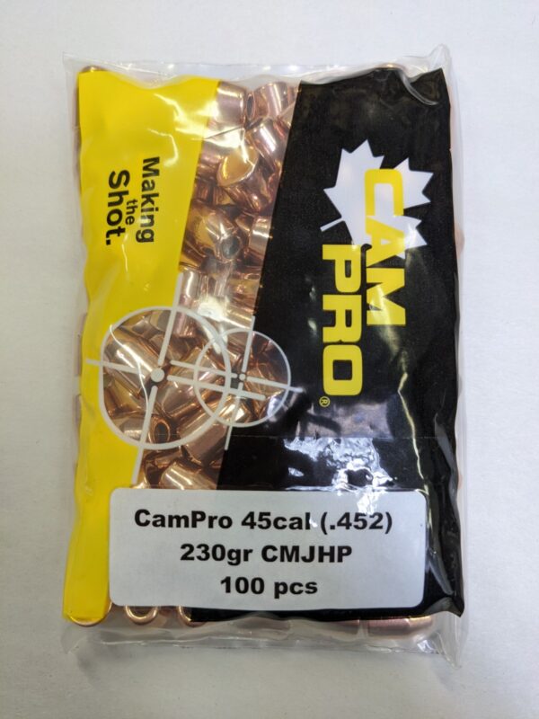 CamPro - 45 cal (.452) 230gr HP BULLET 100/Bag