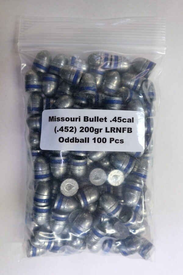 Missouri Bullet Co - 45 cal (.452) 200gr RNFB Oddball 100/Bag