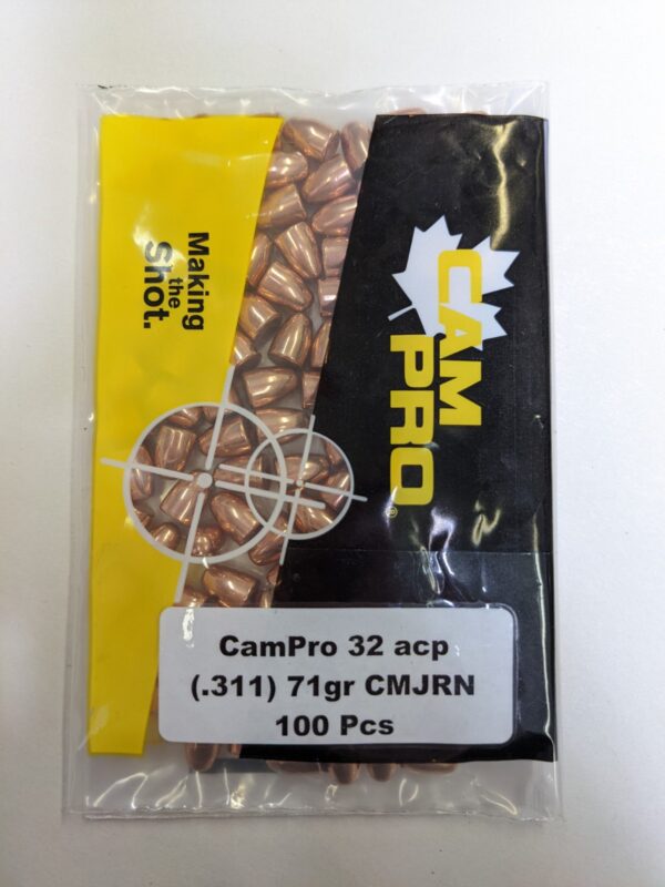 CamPro 32acp (.312) 71gr CMJRN 100/Bag