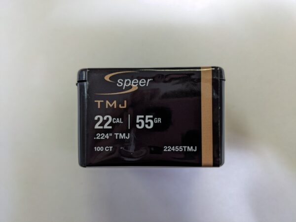 Speer 22cal (.224) 55gr TMJ BULLET 100/Box 2
