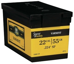 SPEER 22 (.224) 55gr Varmint Spitzer SP BULLET VALUE-PACK 1000/Box