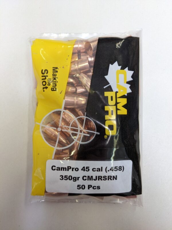 CamPro 45cal (.458) 350gr RS-Spitzer Bullet 50/Bag
