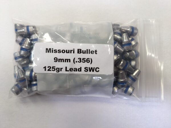 MISSOURI BULLET COMPANY CAST 9MM (.356) 125gr SWC 100/Bag