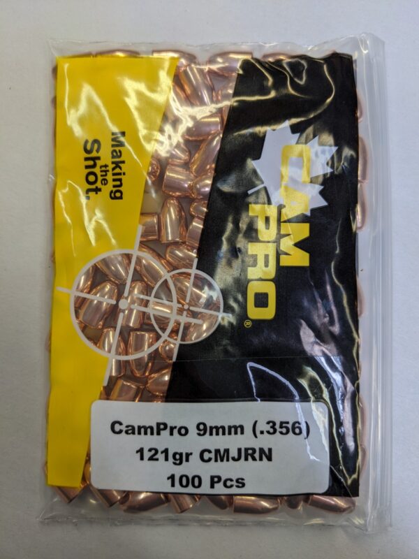 CamPro - 9mm (.356) 121gr CMJRN 100/Bag