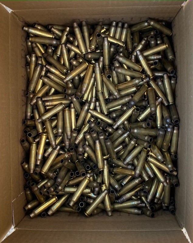 Nickel Plated Brass 223 Rem/5.56, Cleaned and Polished, Mixed Head Stamps -  1000 Pieces