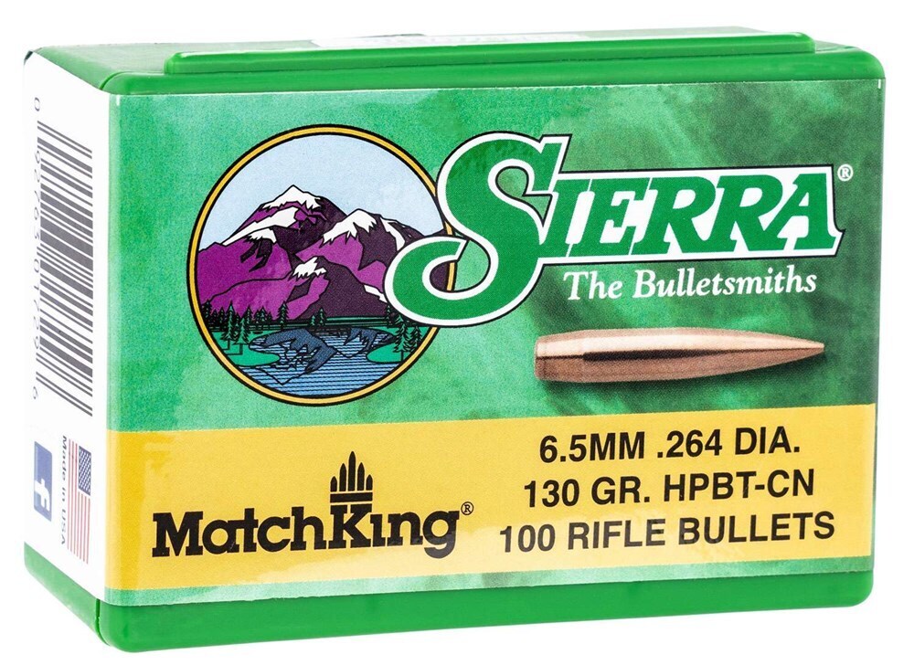 SIERRA 6.5 (.264) 130gr BULLET HPBT MATCH 50/Box - Budget Shooter Supply